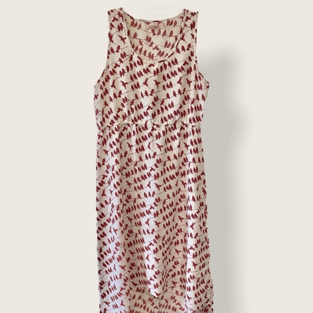 Just Funky High Low Bird Print Dress Size S